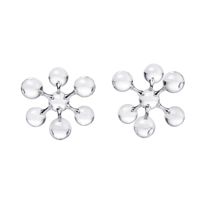 Atlas Lighting Jumble Jacks Bookends Set of 2 | Clear Crystal and Chrome | Bookshelf & Desk Decor | 5 x 5 x 5 in | Model AC11407-01S