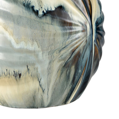 Atlas Lighting Kelly Small Vase | Blue Reactive Earthenware | Shelf & Tabletop Decor | 8.75 x 8.75 x 11 in | Model AC11410-01