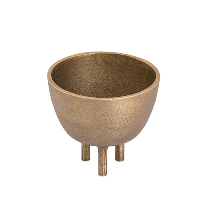 Atlas Lighting Kiser 6in Decorative Bowl | Modern Brass Metal | Dining Table & Entryway Display | 6 x 6 x 6 in | Model AC11419-01