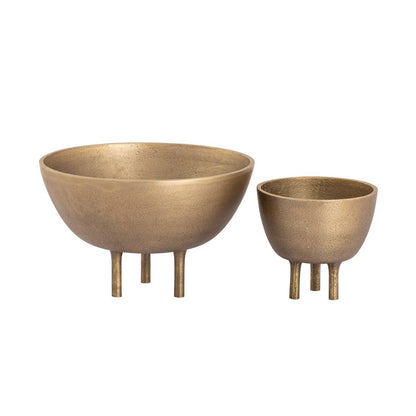 Atlas Lighting Kiser 6in Decorative Bowl | Modern Brass Metal | Dining Table & Entryway Display | 6 x 6 x 6 in | Model AC11419-01