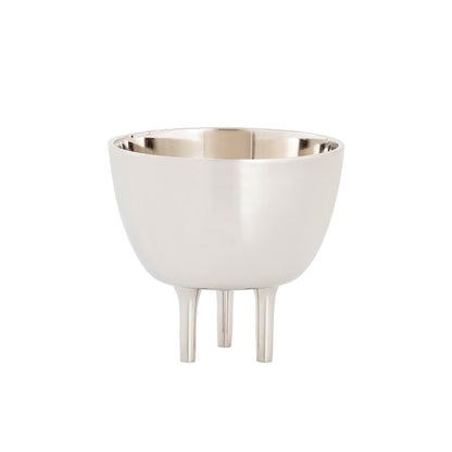 Atlas Lighting Kiser 6in Decorative Bowl | Modern Polished Nickel Metal | Dining Table & Entryway Display | 6 x 6 x 6 in | Model AC11419-03