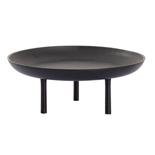 Atlas Lighting Kiser 12.5in Decorative Plate | Transitional Matte Black Metal | Dining Table & Entryway Display | Model AC11420-01