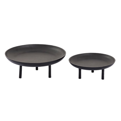 Atlas Lighting Kiser 12.5in Decorative Plate | Transitional Matte Black Metal | Dining Table & Entryway Display | Model AC11420-01