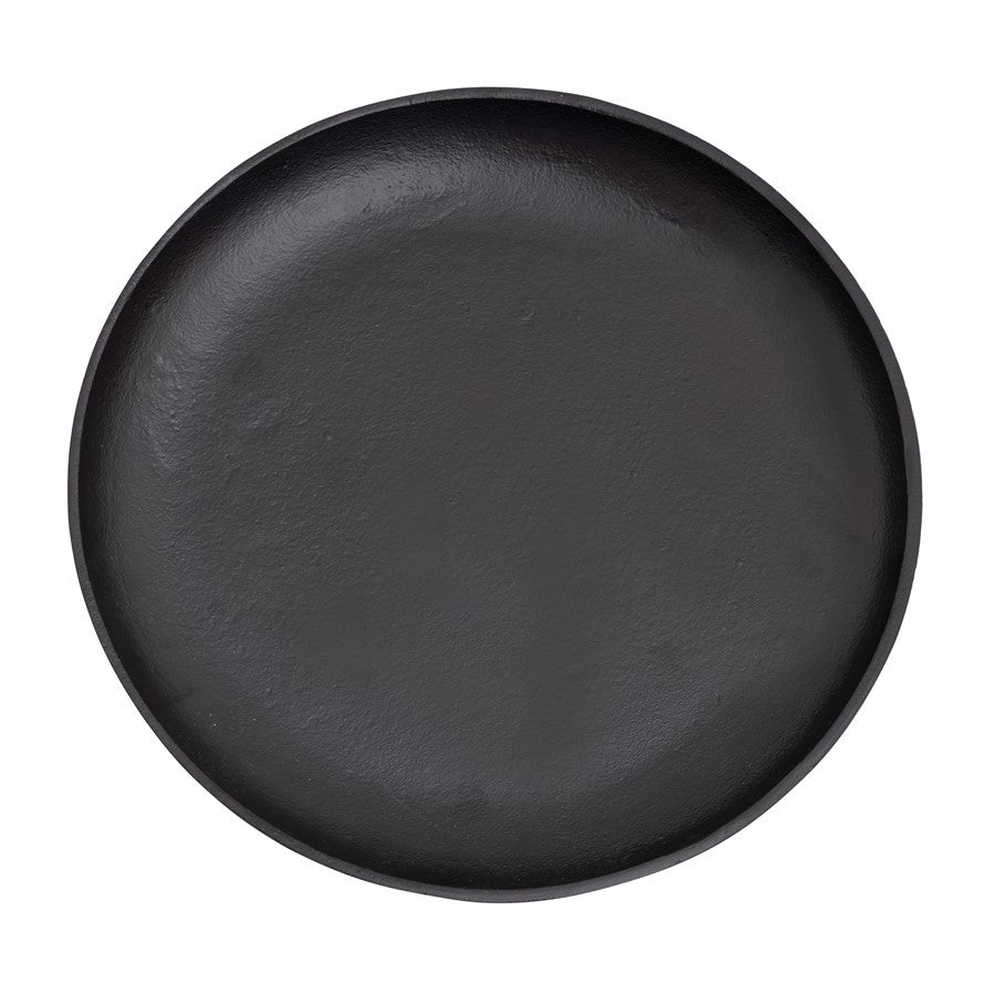 Atlas Lighting Kiser 12.5in Decorative Plate | Transitional Matte Black Metal | Dining Table & Entryway Display | Model AC11420-01