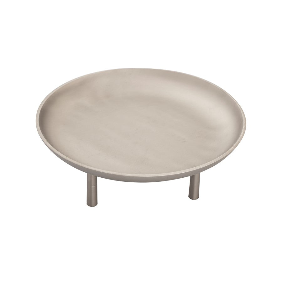 Atlas Lighting Kiser Small Plate | Brushed Nickel Metal Serving Platter | Dining Room & Kitchen Entertaining | 9.5 x 9.5 x 4 in | Model AC11420-03