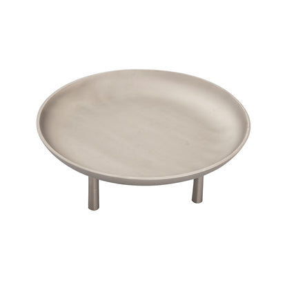 Atlas Lighting Kiser Small Plate | Brushed Nickel Metal Serving Platter | Dining Room & Kitchen Entertaining | 9.5 x 9.5 x 4 in | Model AC11420-03