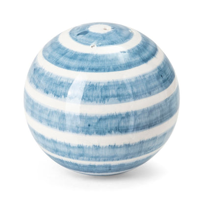 Atlas Lighting Lilith 4in Blue and White Ceramic Orb Set of 5 | Modern Contemporary Earthenware | Decorative Bowl & Centerpiece | Model AC11437-01S