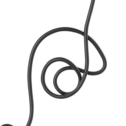 Atlas Lighting Line Drawing 12in Matte Black Metal Figurative Sculpture | Modern Contemporary on Marble Base | Shelf & Tabletop | Model AC11439-01