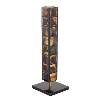 Atlas Lighting Little Horn Totem Sculpture | Transitional Horn Composite with Brass Metal Post | Entryway & Living Room Decor | Model AC11442-01