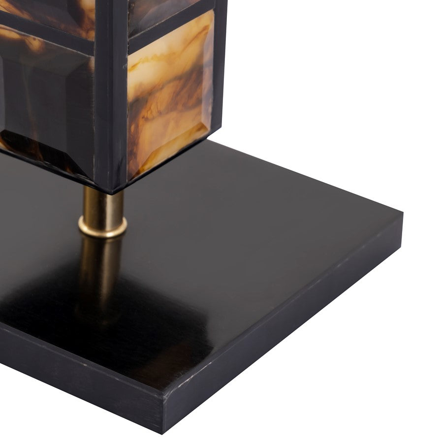 Atlas Lighting Little Horn Totem Sculpture | Transitional Horn Composite with Brass Metal Post | Entryway & Living Room Decor | Model AC11442-01