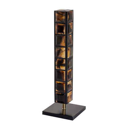 Atlas Lighting Little Horn Totem Sculpture | Transitional Horn Composite with Brass Metal Post | Entryway & Living Room Decor | Model AC11442-01