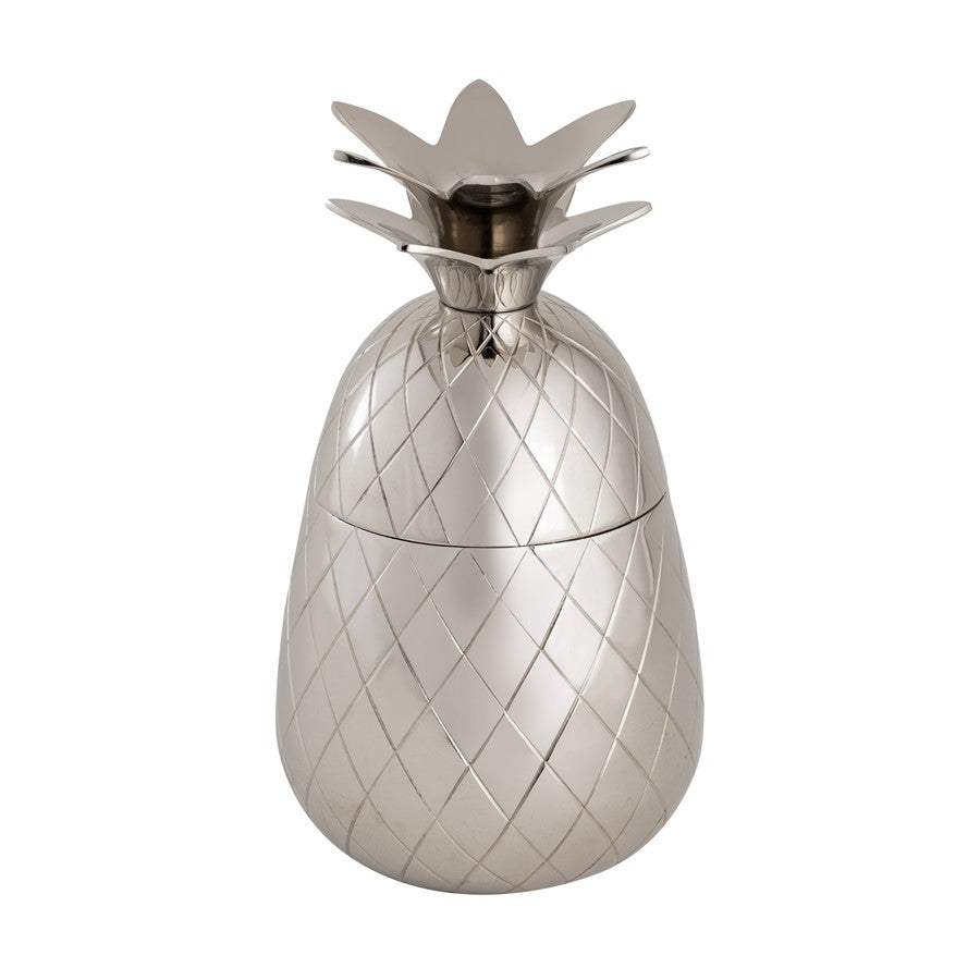 Atlas Lighting Little Island Pineapple Object | Transitional Silver Metal Decorative Box | Bookshelf & Tabletop Decor | Model AC11444-01