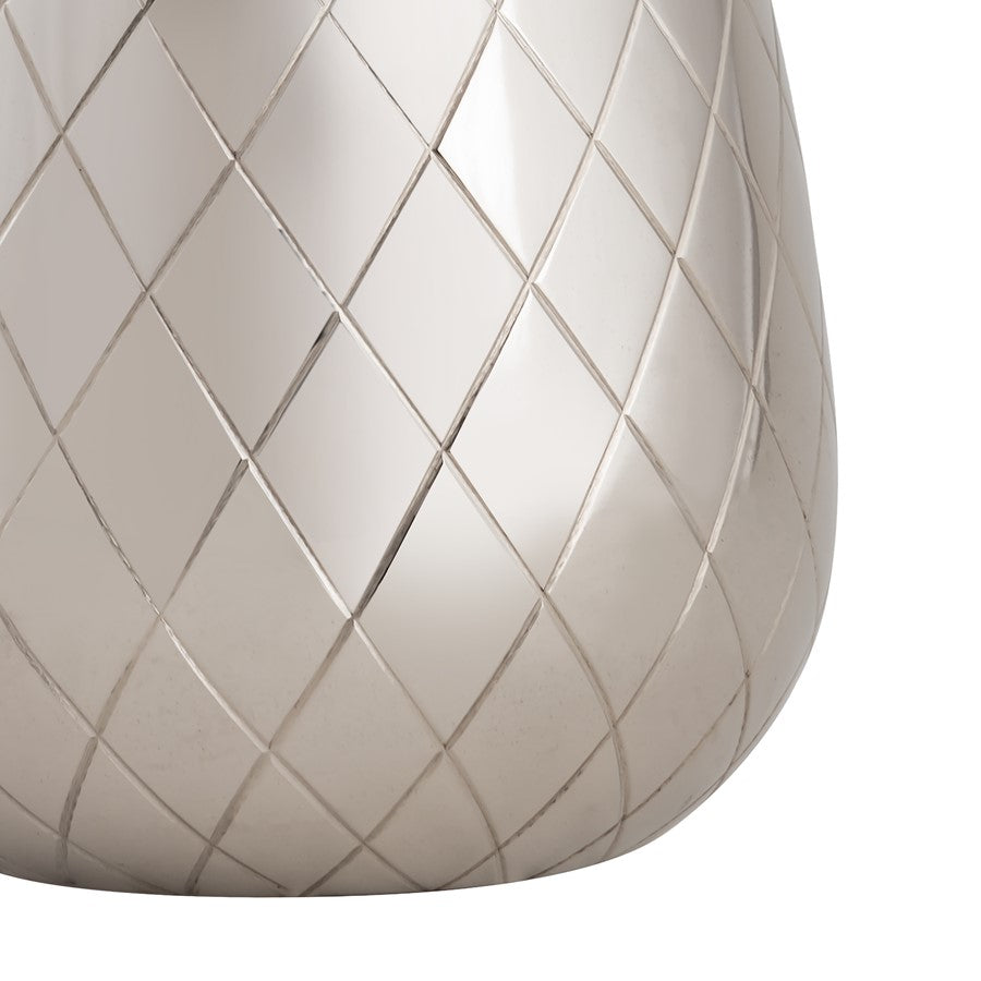 Atlas Lighting Little Island Pineapple Object | Transitional Silver Metal Decorative Box | Bookshelf & Tabletop Decor | Model AC11444-01
