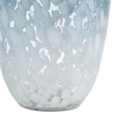 Atlas Lighting Loch Seaforth 9in Large Vase | Translucent Blue and White Glass | Coastal & Transitional Decor | 9 x 8 x 15 in | Model AC11447-02