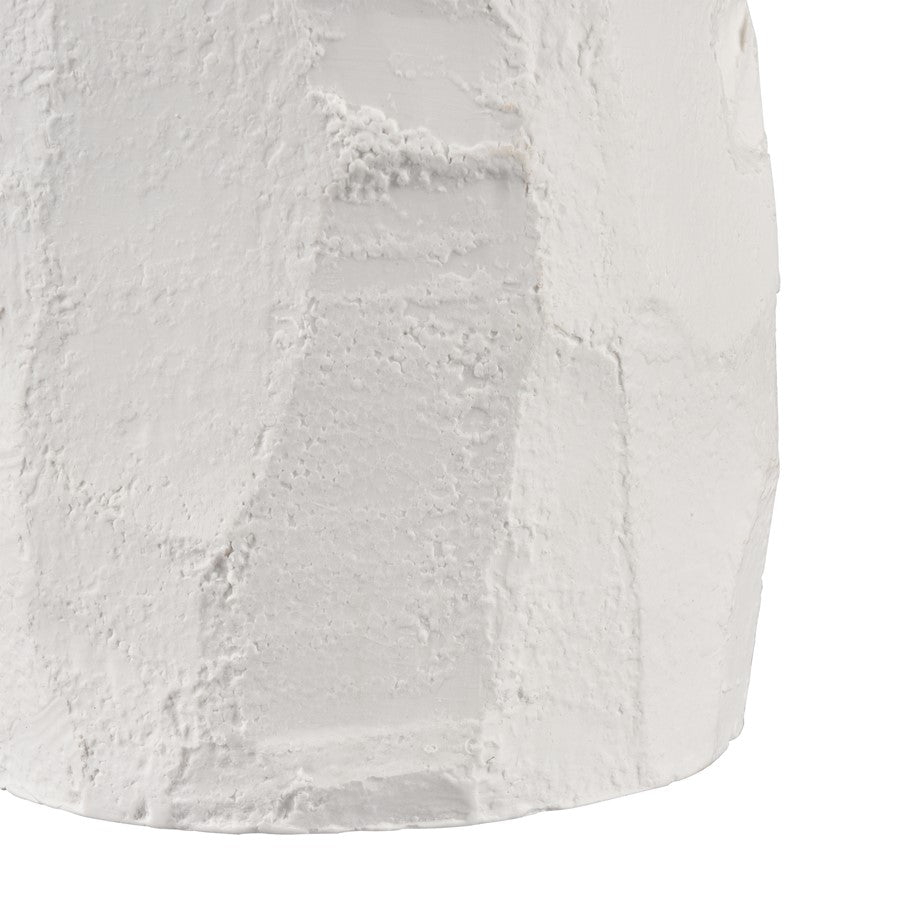 Atlas Lighting Lore Large Vase | Modern Matte White Earthenware Vase | Living Room & Entryway Statement | 8 x 8 x 21.5 in | Model AC11451-02