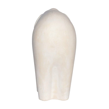 Atlas Lighting Lucas Elephant Sculpture | White Earthenware | Bookshelf & Credenza Decor | 6in W x 5in D x 10in H | Model AC11456-01