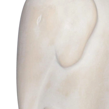 Atlas Lighting Lucas Elephant Sculpture | White Earthenware | Bookshelf & Credenza Decor | 6in W x 5in D x 10in H | Model AC11456-01