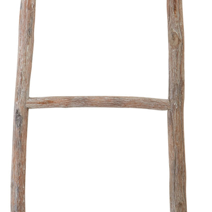 Atlas Lighting Lydia Wood Ladder, Small | Bleached Wood | Bathroom & Bedroom Towel Display | 17 x 1 x 39 in | Model AC11457-01