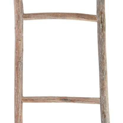 Atlas Lighting Lydia Wood Ladder, Large | Bleached Wood | Bathroom & Bedroom Towel Display | 17 x 1 x 70 in | Model AC11457-02