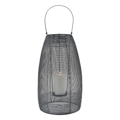Atlas Lighting Magnet Lantern | Gray Metal & Clear Glass | Indoor Candle Lantern | 12 x 12 x 28 in | Model AC11458-01