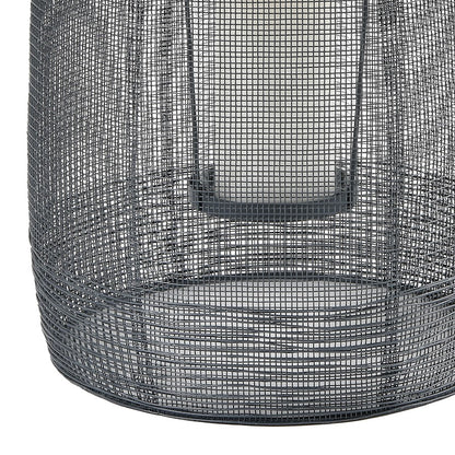 Atlas Lighting Magnet Lantern | Gray Metal & Clear Glass | Indoor Candle Lantern | 12 x 12 x 28 in | Model AC11458-01