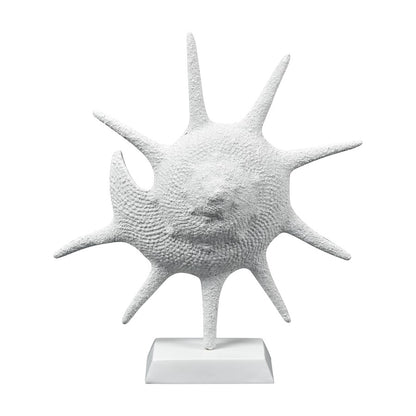 Atlas Lighting Marco Shell | Transitional Textured White Composite Sculpture | Coastal Living Room & Entryway Decor | Model AC11461-01