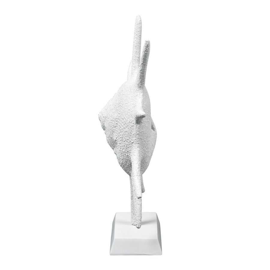 Atlas Lighting Marco Shell | Transitional Textured White Composite Sculpture | Coastal Living Room & Entryway Decor | Model AC11461-01