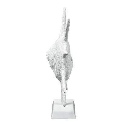 Atlas Lighting Marco Shell | Transitional Textured White Composite Sculpture | Coastal Living Room & Entryway Decor | Model AC11461-01