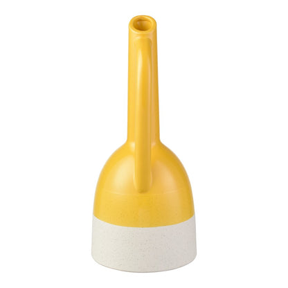 Atlas Lighting Marianne Large Bottle | Yellow & Speckled White Earthenware | Shelf & Tabletop Decor | 7.25 x 7.25 x 16.25 in | Model AC11463-02