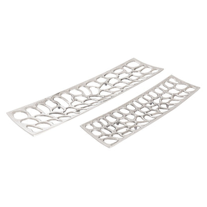 Atlas Lighting Maro Tray Set of 2 | Polished Nickel Metal | Coffee Table & Entryway Organizer | 31.5 x 9.25 x 2 in | Model AC11464-01S