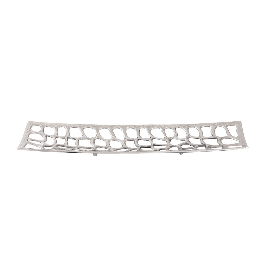 Atlas Lighting Maro Tray Set of 2 | Polished Nickel Metal | Coffee Table & Entryway Organizer | 31.5 x 9.25 x 2 in | Model AC11464-01S