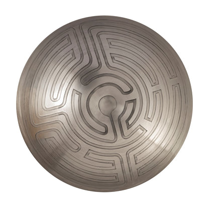 Atlas Lighting Maze Etched Bowl Set of 3 | Transitional Antique Nickel Metal | Entryway & Living Room Decor | 13 x 13 x 3.25 in | Model AC11471-01S