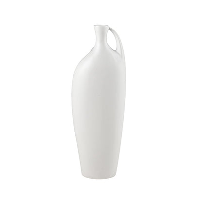Atlas Lighting Messe Small Vase | Transitional White Earthenware | Floor & Tabletop Decor | 4 x 7.25 x 21 in | Model AC11476-01