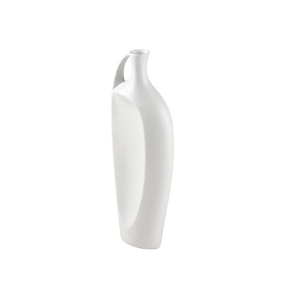Atlas Lighting Messe Small Vase | Transitional White Earthenware | Floor & Tabletop Decor | 4 x 7.25 x 21 in | Model AC11476-01