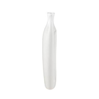 Atlas Lighting Messe Small Vase | Transitional White Earthenware | Floor & Tabletop Decor | 4 x 7.25 x 21 in | Model AC11476-01