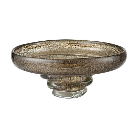 Atlas Lighting Metcalf Bowl 11.5in Decorative Glass Bowl | Traditional Bubbled Brown Glass | Entryway & Kitchen Counter Display | Model AC11477-01