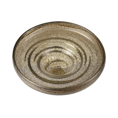 Atlas Lighting Metcalf Bowl 11.5in Decorative Glass Bowl | Traditional Bubbled Brown Glass | Entryway & Kitchen Counter Display | Model AC11477-01