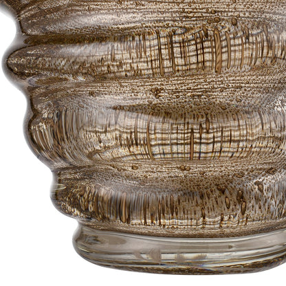 Atlas Lighting Metcalf Large Vase 12.25in Decorative Glass Vase | Traditional Bubbled Brown Glass | Entryway & Living Room Display | Model AC11478-02