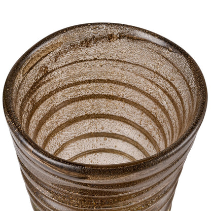 Atlas Lighting Metcalf Small Vase 8in Decorative Glass Vase | Traditional Bubbled Brown Glass | Entryway & Shelf Display | Model AC11479-01