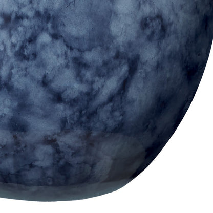 Atlas Lighting Midnight Marble Large Vase 14in Earthenware Vase | Transitional Blue Marble Glaze | Entryway & Living Room Display | Model AC11480-01