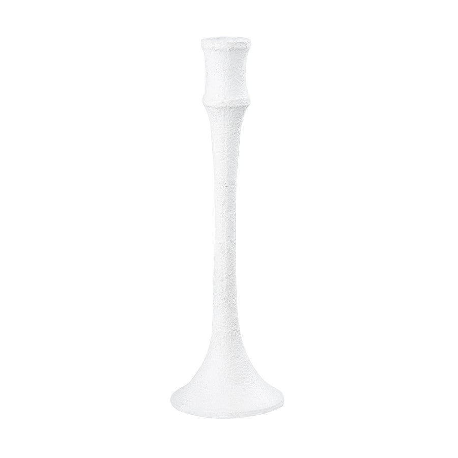 Atlas Lighting Miro Candleholder Set of 2 | Plaster White Metal Transitional Decor | Living Room & Dining Table Accent | 12in H | Model AC11482-01S