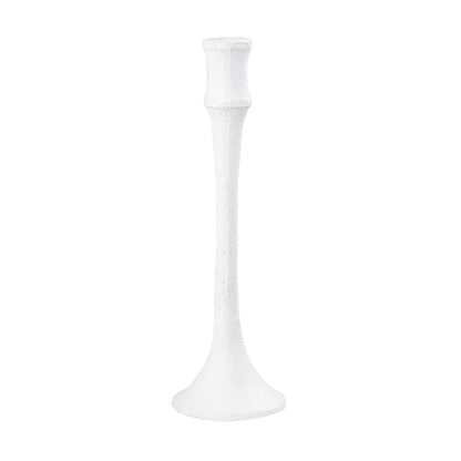 Atlas Lighting Miro Candleholder Set of 2 | Plaster White Metal Transitional Decor | Living Room & Dining Table Accent | 12in H | Model AC11482-01S