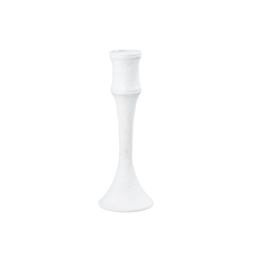 Atlas Lighting Miro Candleholder Set of 2 | Plaster White Metal Transitional Decor | Living Room & Dining Table Accent | 12in H | Model AC11482-01S