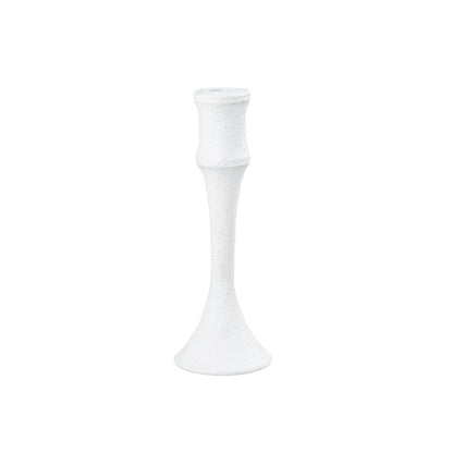 Atlas Lighting Miro Candleholder Set of 2 | Plaster White Metal Transitional Decor | Living Room & Dining Table Accent | 12in H | Model AC11482-01S