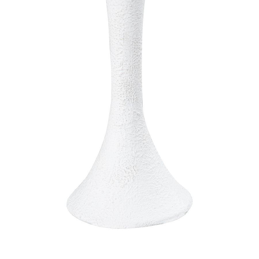 Atlas Lighting Miro Candleholder Set of 2 | Plaster White Metal Transitional Decor | Living Room & Dining Table Accent | 12in H | Model AC11482-01S