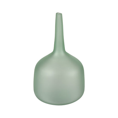 Atlas Lighting Moffat Bottle | Frosted Seafoam Art Glass Decorative Vase | Bookshelf & Tabletop Accent | 12.5in H | Model AC11483-01