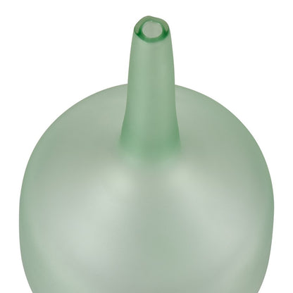 Atlas Lighting Moffat Bottle | Frosted Seafoam Art Glass Decorative Vase | Bookshelf & Tabletop Accent | 12.5in H | Model AC11483-01