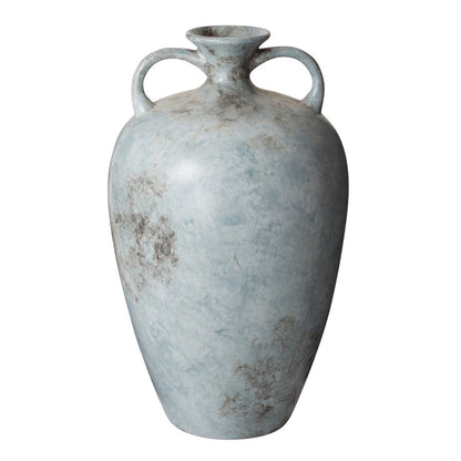 Atlas Lighting Mottled Starling 20in Pale Blue Earthenware Vase | Transitional Decor | Entryway & Living Room Display | Model AC11485-01