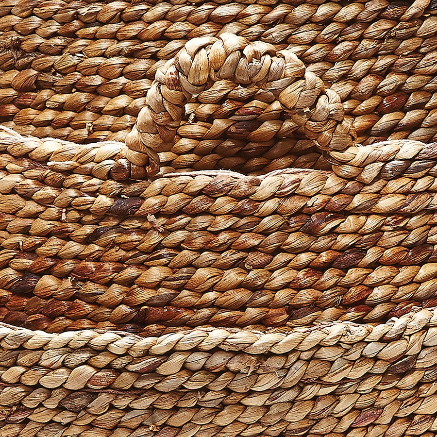 Atlas Lighting Natural Low Rise Basket Set of 3 | Transitional Woven Natural Material Storage | Living Room & Nursery | Model AC11494-01S