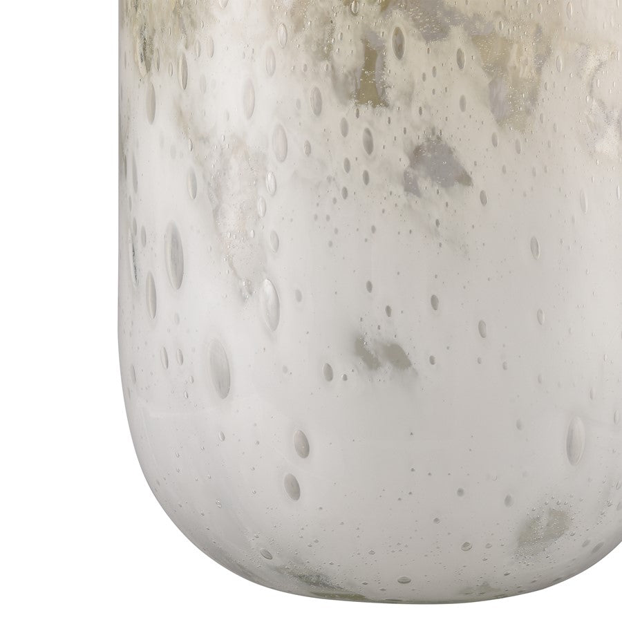 Atlas Lighting Nealon Small Vase | Ochre Ombre & White Spotted Glass | Living Room & Entryway Decor | 5.5 x 5.5 x 13.75 in | Model AC11497-01